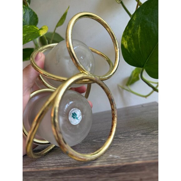 Partylite Frosted Glass Votive Holders with Gold Stands (Set of 2) - Picture 9 of 9